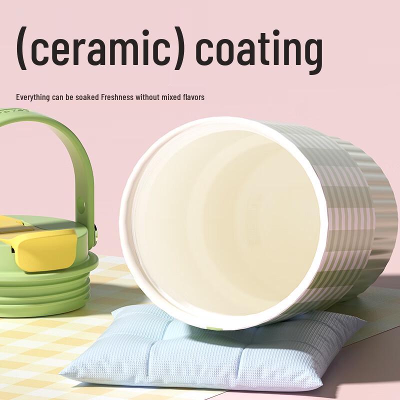 Kids Ceramic Lined Insulated Straw Water Bottle