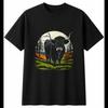 Graphic Belted Galloway in the Swamp Mens T-Shirt Farm Animal Farming Rural Top