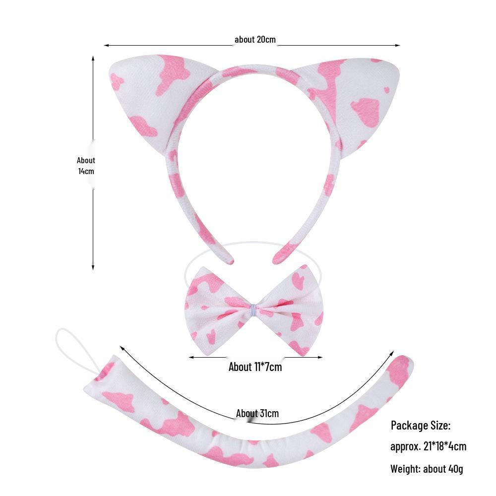 

Хэллоуин Мультяшный Ободок с Коровьими Ушками - Милый Костюм Теленка для Детей