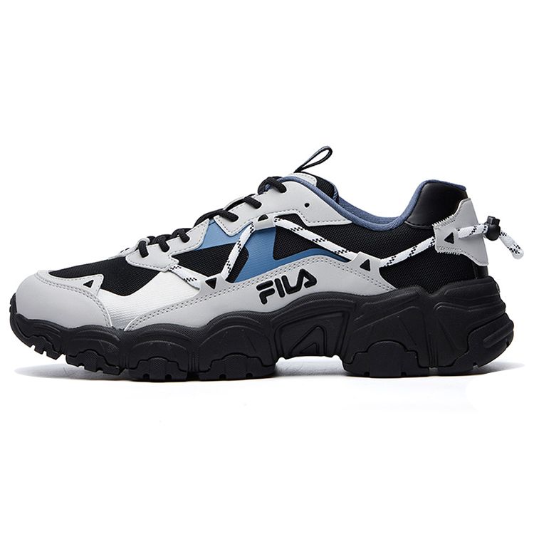 Fila Cat Paw Sport Fashion Comfortable Low-Top Lifestyle Casual Shoes Men Casual Shoes Black Gray Blue F12M114111FBV