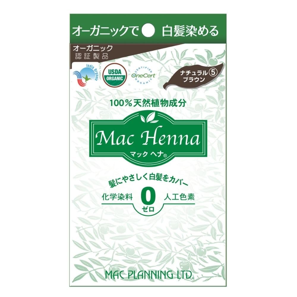 

Mac Planning Mac Henna Натуральная коричневая краска для седых волос 100 г (х 1)