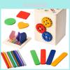 Wooden Early Education Cognitive Toy With Matching Sensory Blocks For Toddlers
