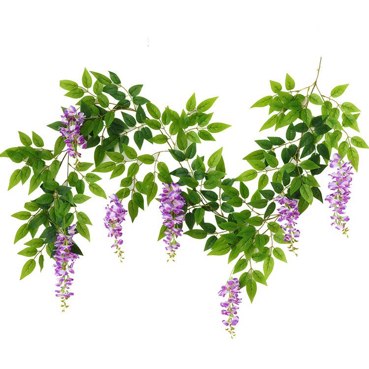 Wisteria Artificial Vine Hanging Flower Decoration for Ceilings and Pipe Covers