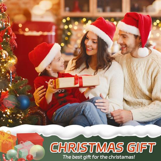 Sombrero de Caballo Navideño Universal Invierno Grueso Cálido Terciopelo Rojo Sombrero de Papá Noel Decoración Navideña de Caballo Accesorios de Disfraz Suministros para Fiesta