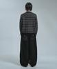 MOO Check Color Block Balloon Cotton Pants - Black