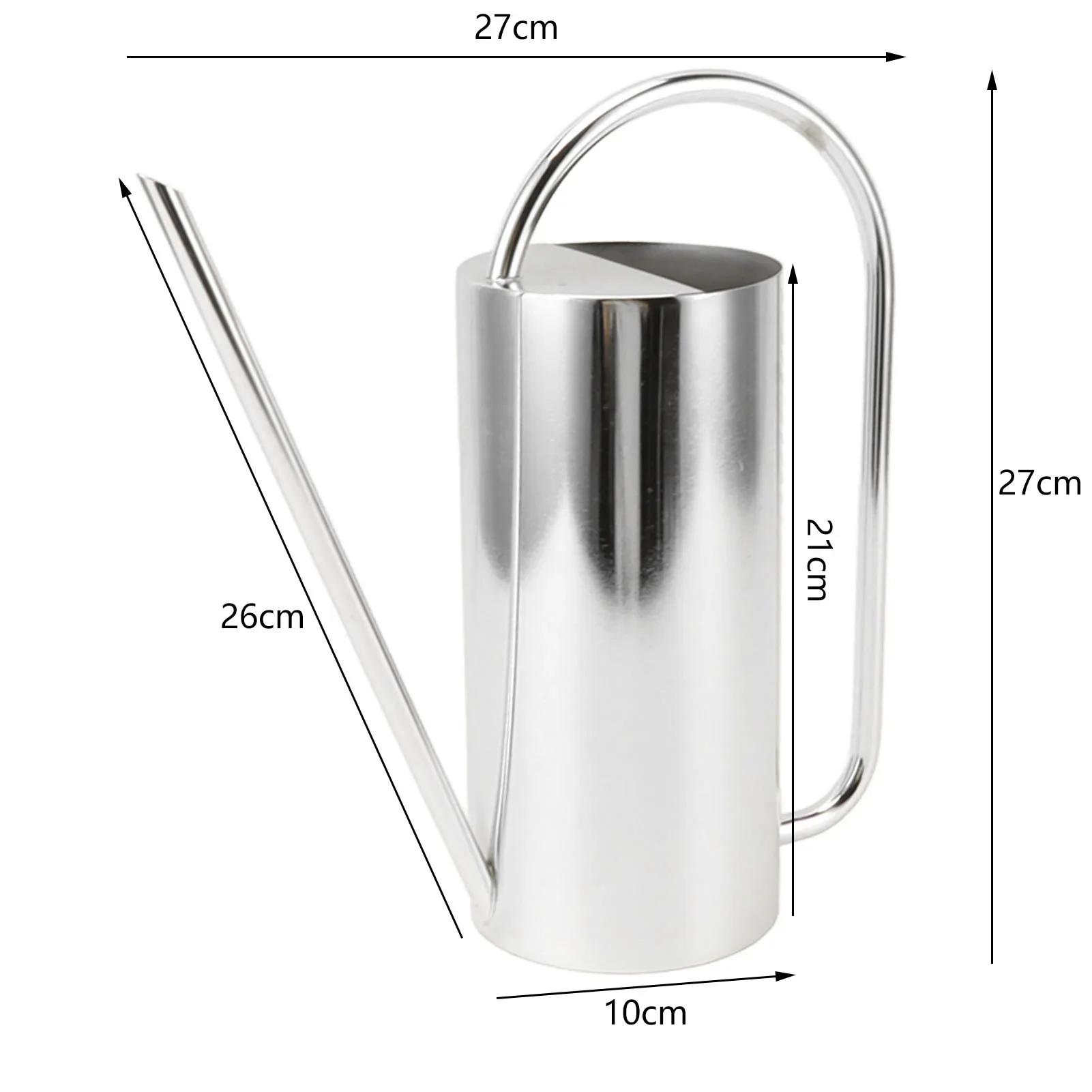 Plants Watering Can Long Spout 1500ml Large Capacity Watering Kettle Stainless Steel Pot Gardening Supplies
