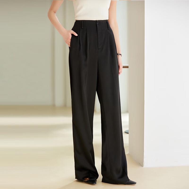 Women's High-Waisted Loose Straight Suit Pants