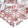 Tapis de cuisine carreaux de ciment rouge 45x120 - vinyle antidérapant