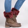 Puños de botas con canalé peludo para mujer, calentadores de piernas, moda de otoño e invierno