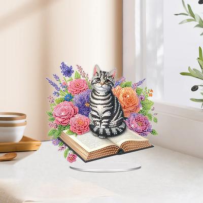 5D DIY Diamond Art Tischdekorationen Acryl Spezialform Niedlich Cartoon Tischplatte Diamantmalerei Ornament-Kits für Erwachsene