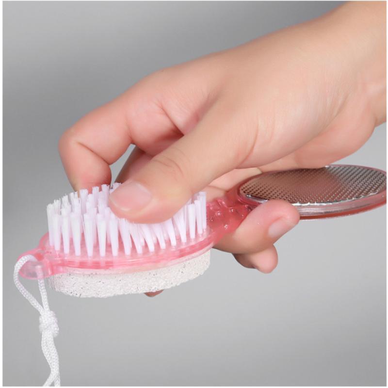 4 In 1 Foot Brush File With Pumice Stone Foot Rasp Sandpaper Foot Scrubber Brush For Feet Dead Skin Remover For Foot Care Tool
