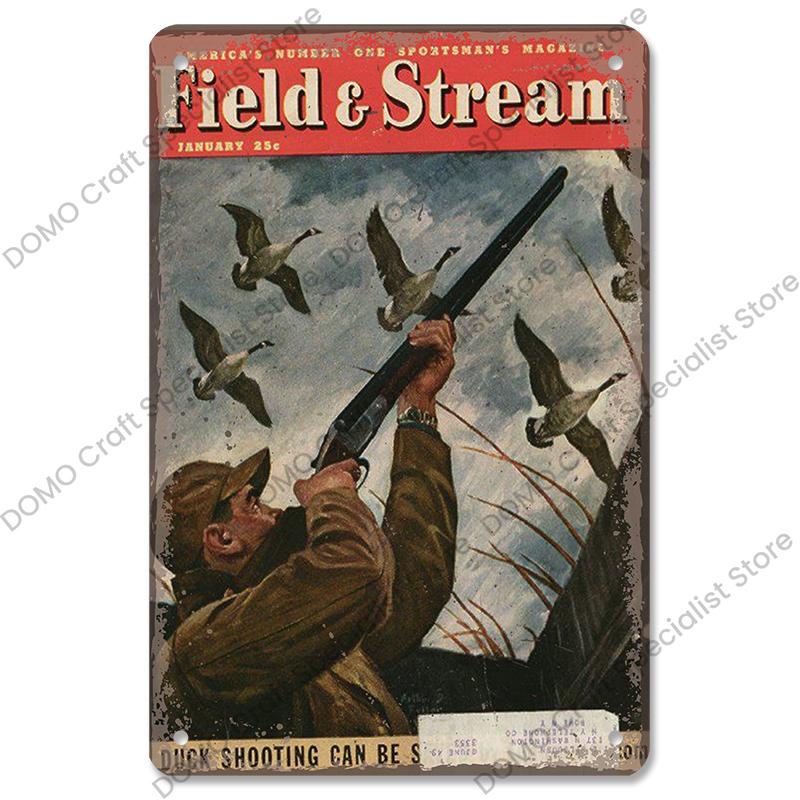 Hunting Poster Metal Plate Vintage Adventure Ranger Metal Tin Signs Retro Wall Decor Hunting Shop Tool House