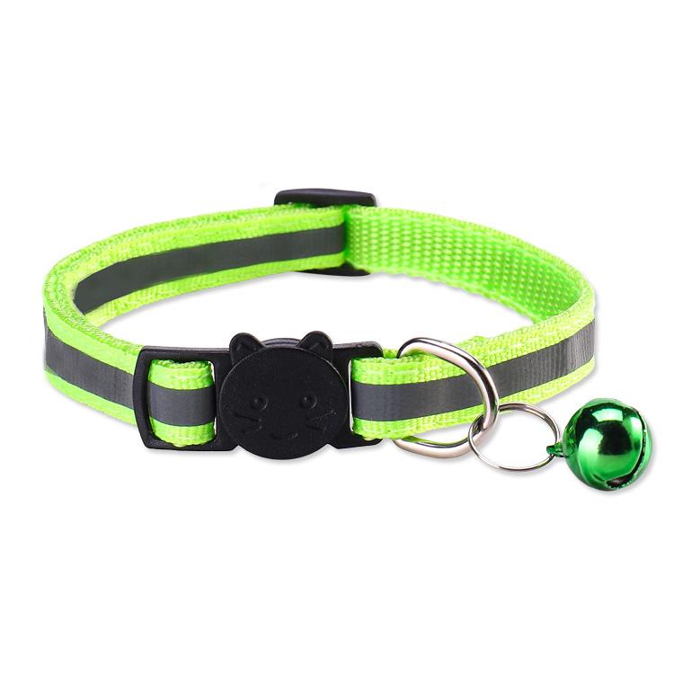 Reflective Breakaway Dog Cat Collars with Bell Safety Buckle Adjustable Soft Kitten Collar Pet Accessories for Cats Kittens