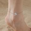 Double Layer Beaded Yoga Anklet Charm Design Women's Beach Accessory Romantic Ankle Bracelet