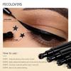 1PC Smooth Double-ended Eyeliner - Includes Star/heart/moon Pattern, Waterproof, Beginner Friendly, Valentine's Day Gift