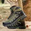 High-top Boots Men Anti-slip Warm Comfortable Plush Outdoor Hiking Shoes Men Breathable Lace-up Casual Sports Shoes Men
