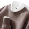 Men's Pure Wool Loose Fit Sweater: Casual & Formal Round Neck for Autumn/Winter