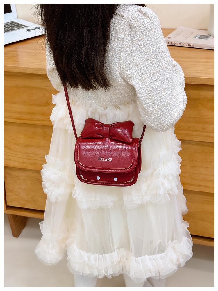 Set de Bolso Bandolera con Lazo de Lunares para Niñas y Monedero