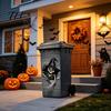 Outdoor Festive Atmosphere Decor Halloween Wall Stickers Trash Can Decal Stickers, Spooky Skull Ghost Horror for Bins Decals Garbage Cans, Waterproof