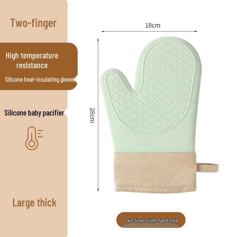 Heat-Resistant Silicone Oven Gloves: Anti-Scald, Non-Slip, Thickened for High Temperature Baking, 2025.