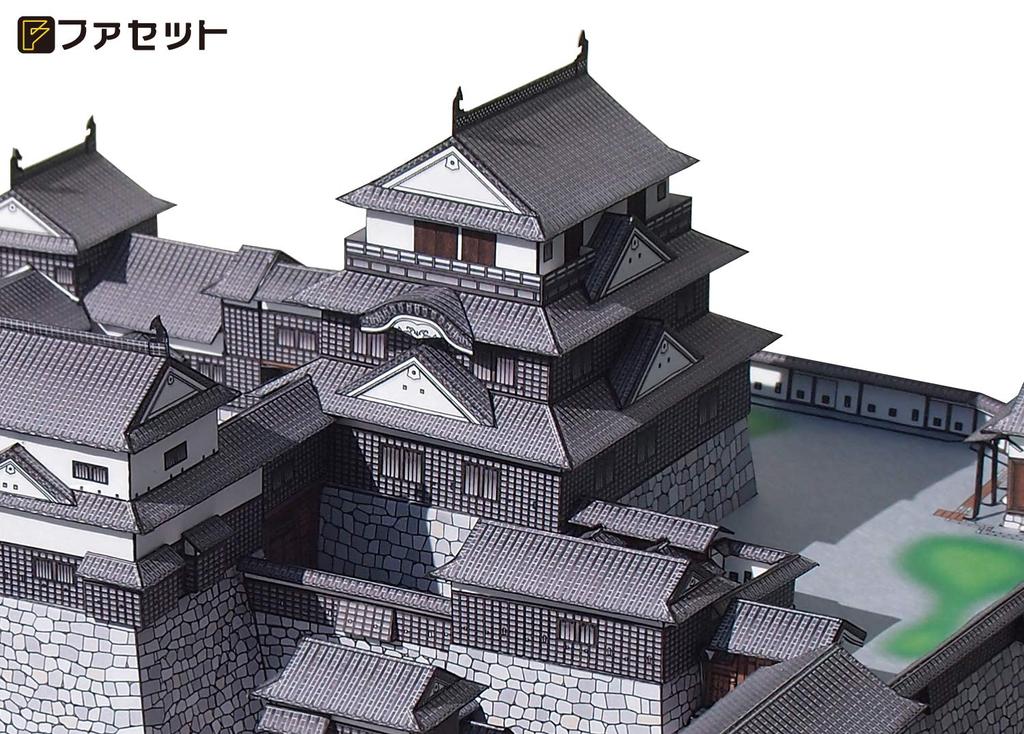 Paper Craft Famous Japanese Castle Series Existing Castle Tower Matsuyama Castle [Facet] 1/300