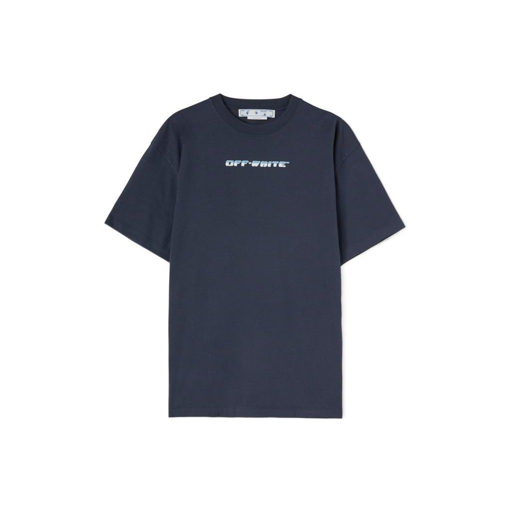 

OFF-WHITE Футболка оверсайз SS Between Arrow Outerspace/Белая мужская уличная одежда OMAA038F22JER0064601