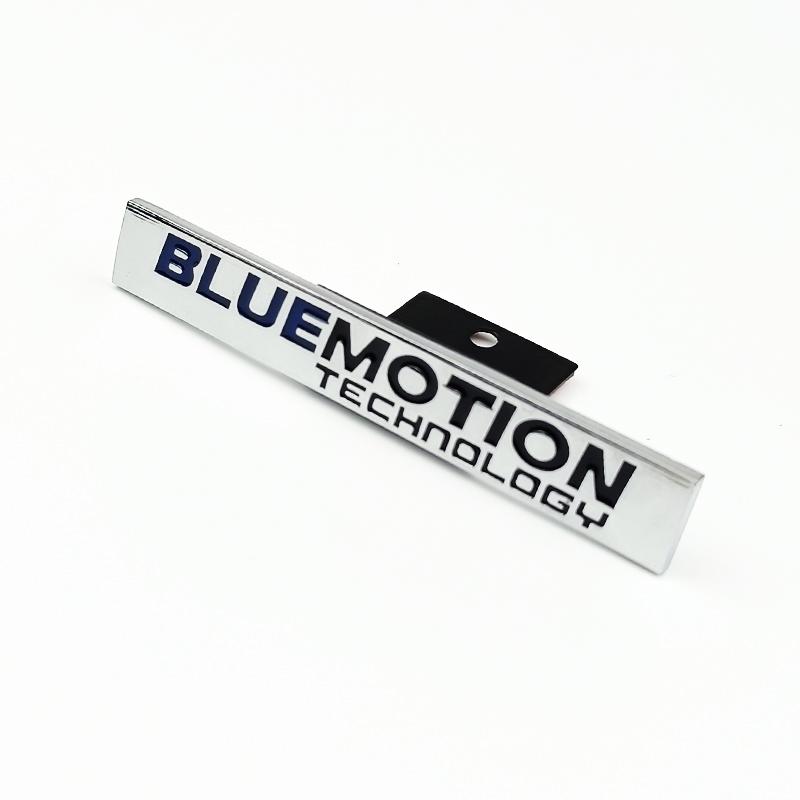 3d Metal JK14 Chrome Black Logo Bluemotion Emblem Car Front Grill Badge Trunk Decal For VW Polo Golf Bluemotion Sticker Accessories