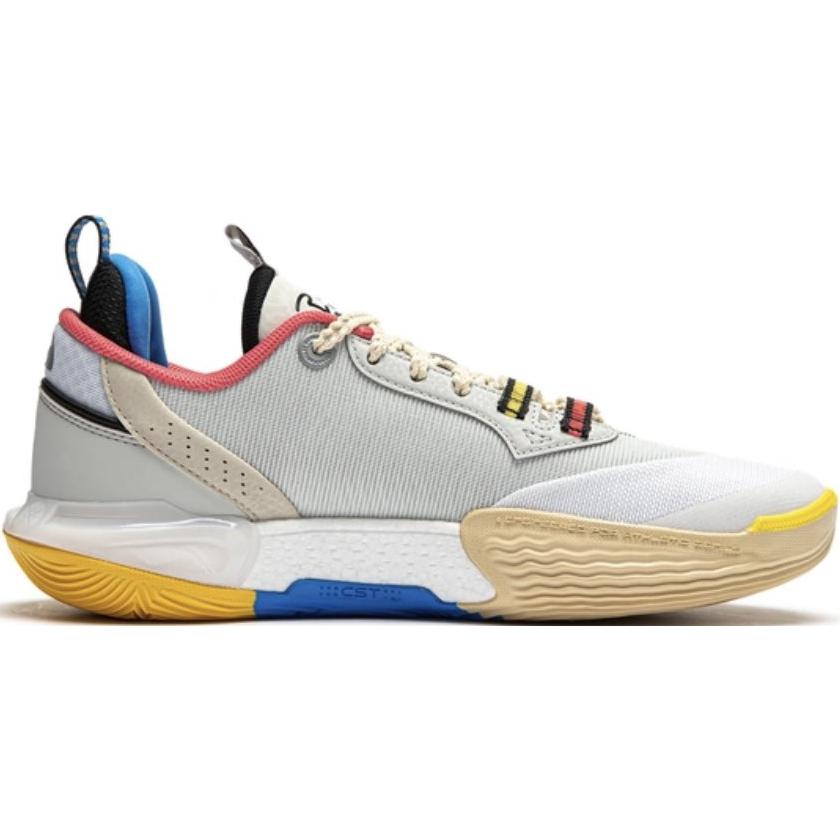 Li Ning Comfortable Sports Non-Slip Breathable Low-Top Basketball Shoes Kids Sneakers White YKBU032-3
