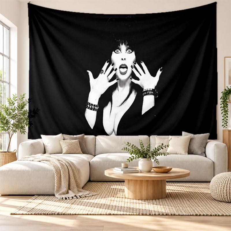 Elvira Mistress of the Dark Wall Tapestry Home Decor Hanging Cloth Art Background Tapestry for Bedroom