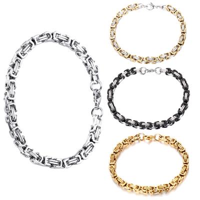 Männer Edelstahl Kette Link Biker Rocker Armband Armreif Schmuck Geschenk
