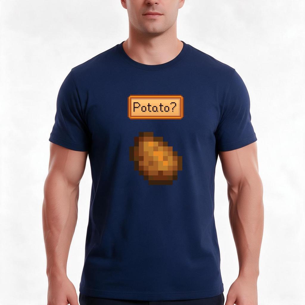 Stardew Valley Potato Tshirt Summer Casual Cotton Tee Oversized Streetwear Tops Vintage Graphic Print Unisex Men Women