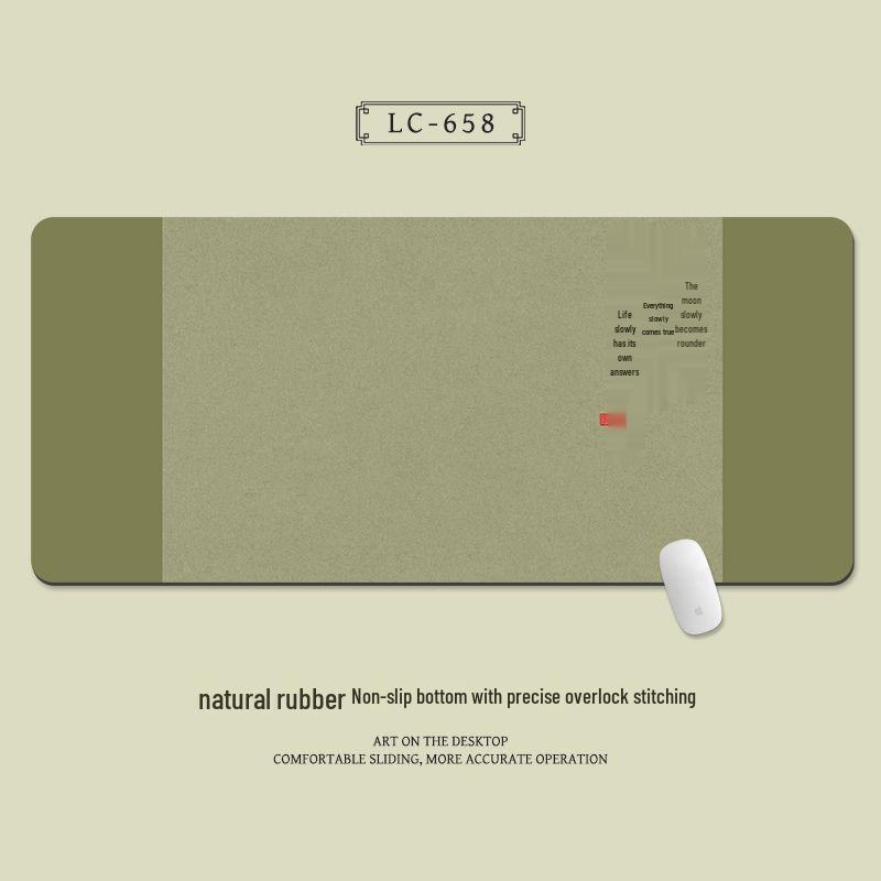 Extra Large Chinese Style Minimalist Mouse Pad with Wrist Rest