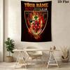 Custom Name Athletic Club Wall Tapestry Aesthetic Wall Hanging Printed Fabric Blanket Decorative Tapestries for Bedroom Living Room Home Decor