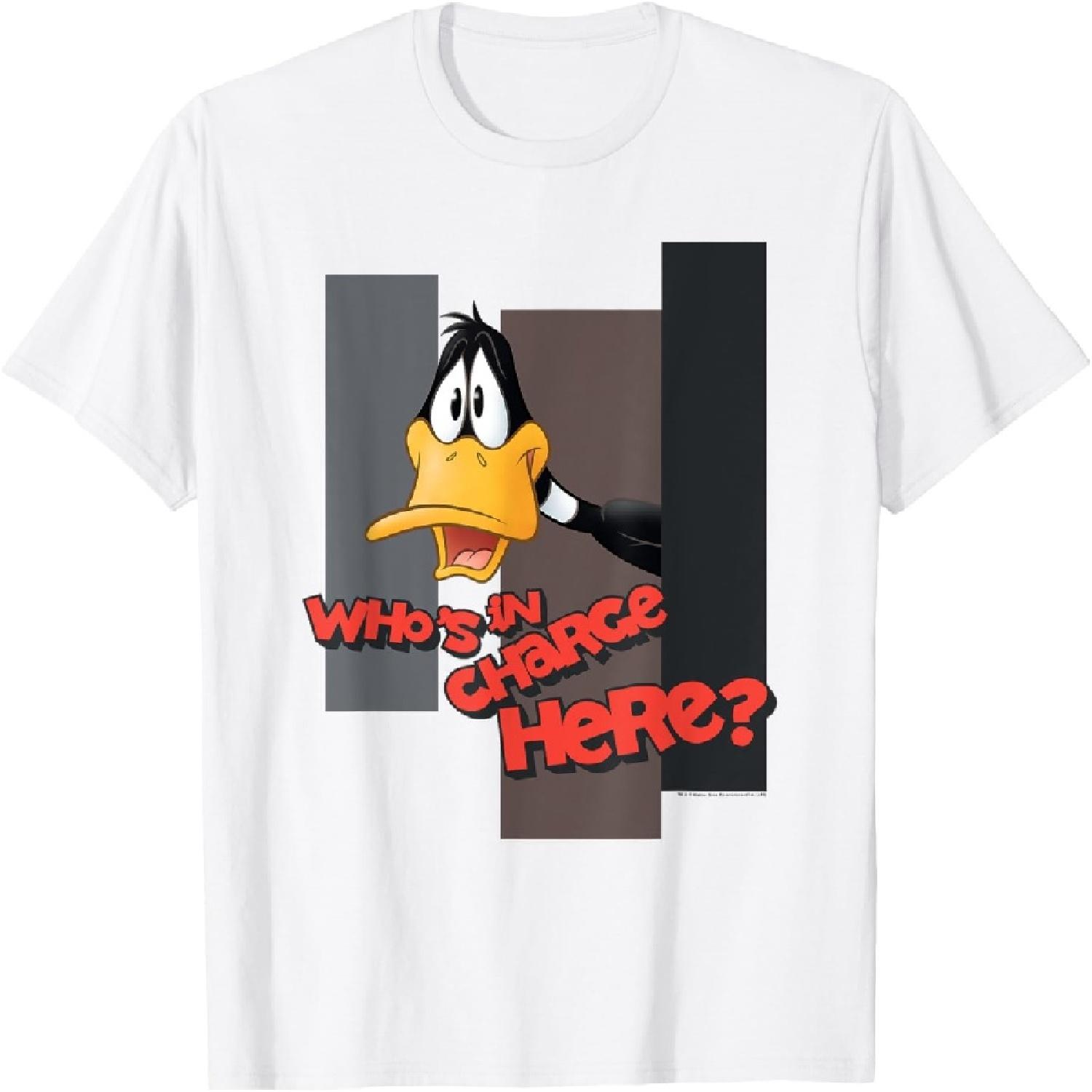 Looney Tunes Daffy Duck Who s in Charge_ T-Shirt S