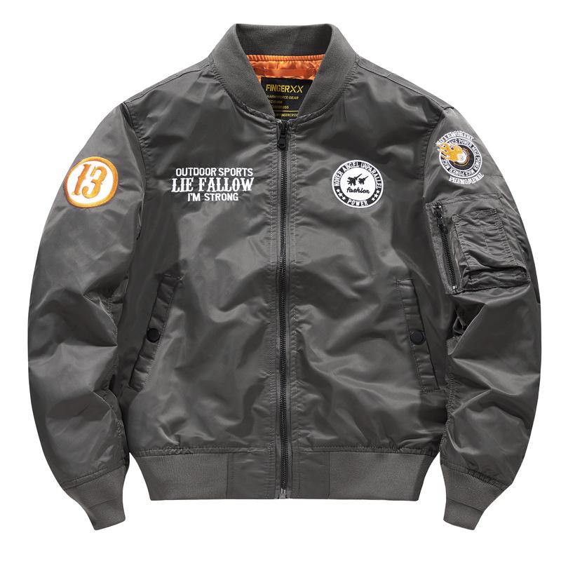 2024 Air Force Embroidered Pilot Jacket - Spring/Autumn Bomber for Couples, Plus Size