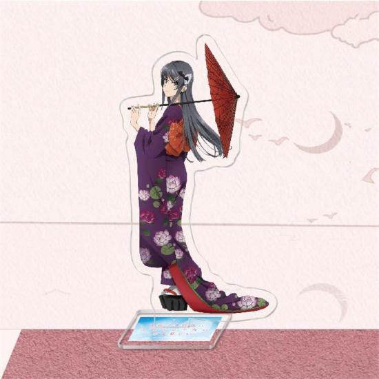 Anime Sakurajima Mai Senpai Acrylic Figure Stand Model Plate Keychain Rascal Does Not Dream of Bunny Girl Desk Decor