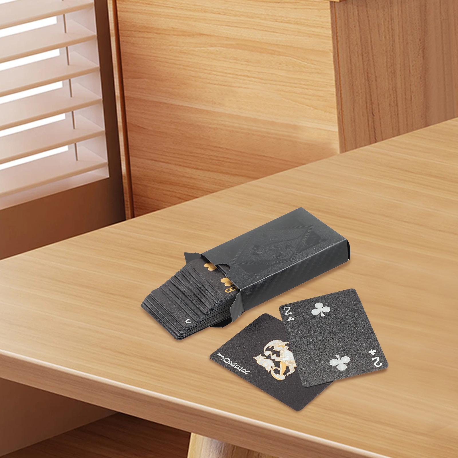 

Elegant Black Gold Plastic Playing Cards Smooth Shuffling and Compact Design for Poker Blackjack and Card Games China Mainland