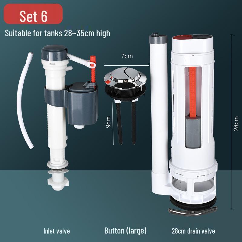 Adjustable High-Pressure Toilet Tank Water Fitting Set