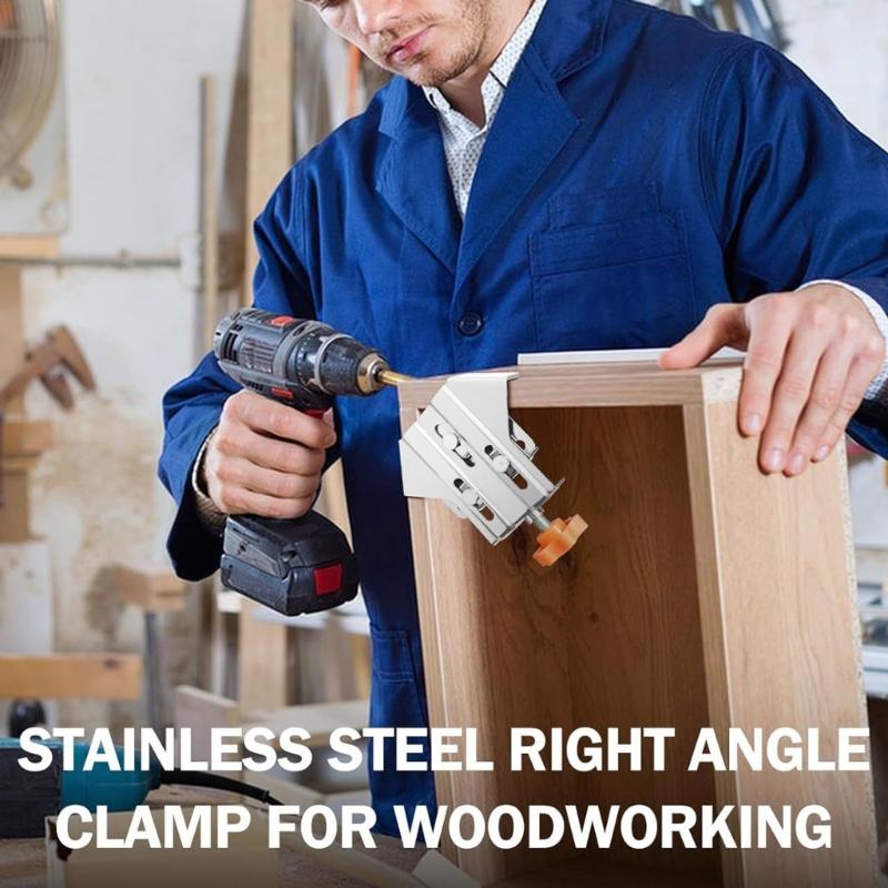 Corner Clamp Stainless Steel Opened Closed Adjustable 90 Degree Right Angle Clamp for Woodworking Right Angle Clamp