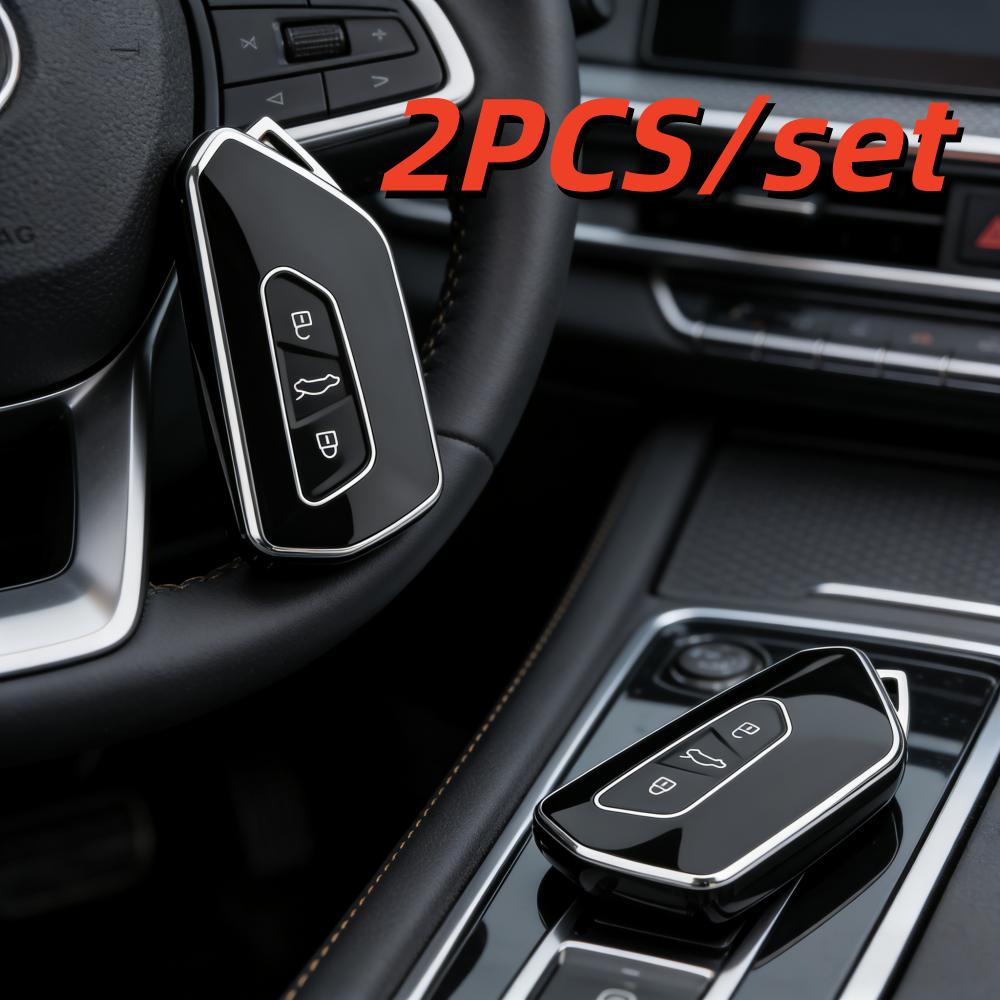 2pcs Car Key Case Covers For VW Volkswagen Golf 8 MK8 Cupra Skoda Octavia A8 SEAT Leon MK4 2020 2021