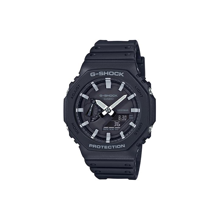 CASIO Men Liquid Crystal/Analog Dual Display Series Black Watch GA-2100-1APR GA-2100-1APR Black Regular Watch Box