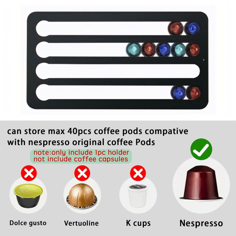 Portaoggetti da Parete Senza Foratura per Capsule di Caffè | Compatibile con Capsule Multi-Marca | Salvaspazio