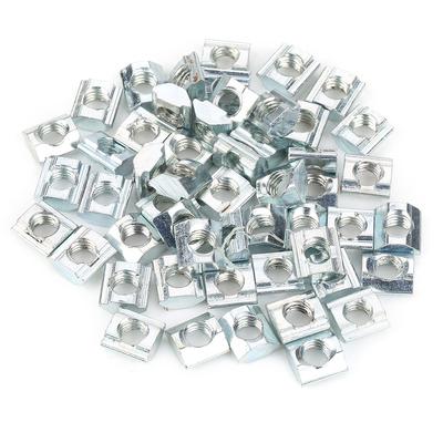 50pcs Carbon Steel Sliding T Slot Nut for 20 Series Aluminum Profile Accessories M6*10*5