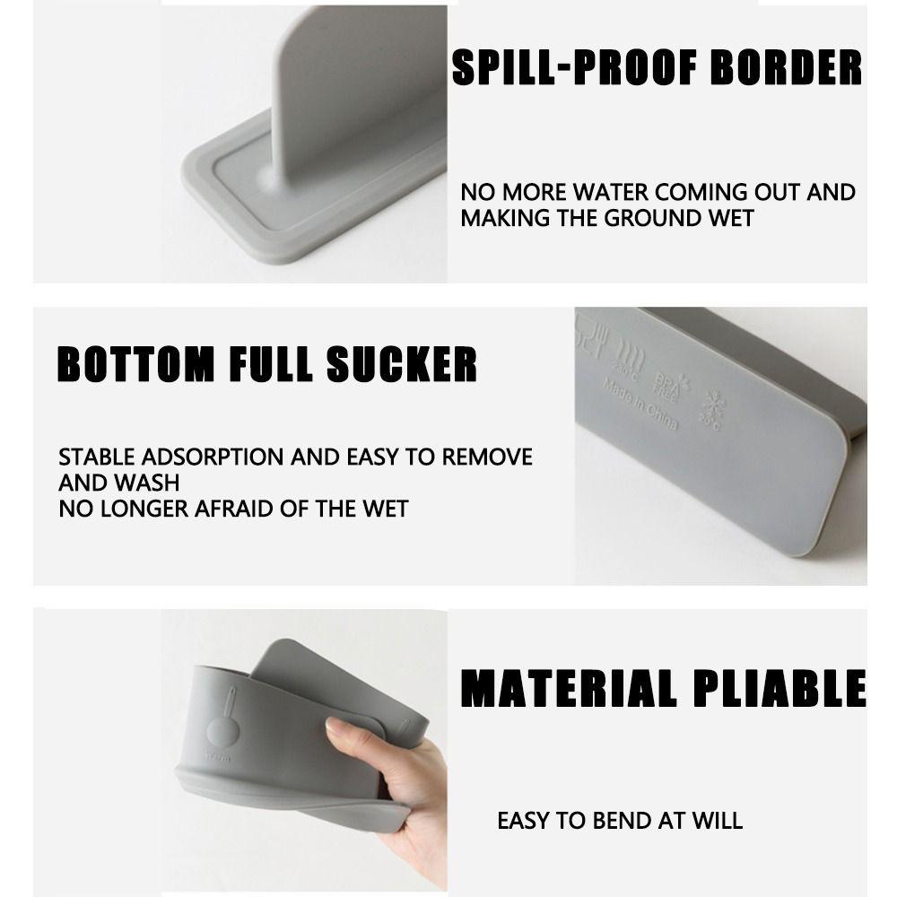 Household Silicone Water Baffle Soft Sink Flap Block Flexible Water Blocking Board  Protect Clothes