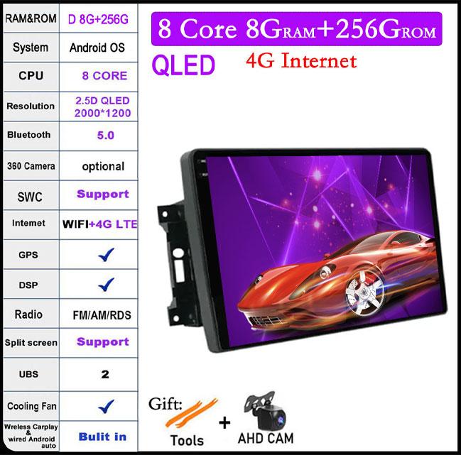 10 Inch For Jeep Wrangler 3 JK 2007 - 2018 QLED DSP RDS Android 14 Car Radio Autoradio GPS Navigation Stereo