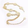 Elegant Waist Belt Aesthetic Head Charm Photo Props Belt for Jeans Dress Belt Body Jewelry Metallic Chain