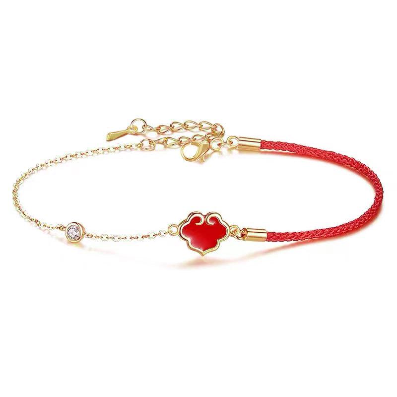 Palace Museum Ruyi Lock Bracelet - Lucky Red Rope, Women's Bestie Gift for Christmas & New Year.