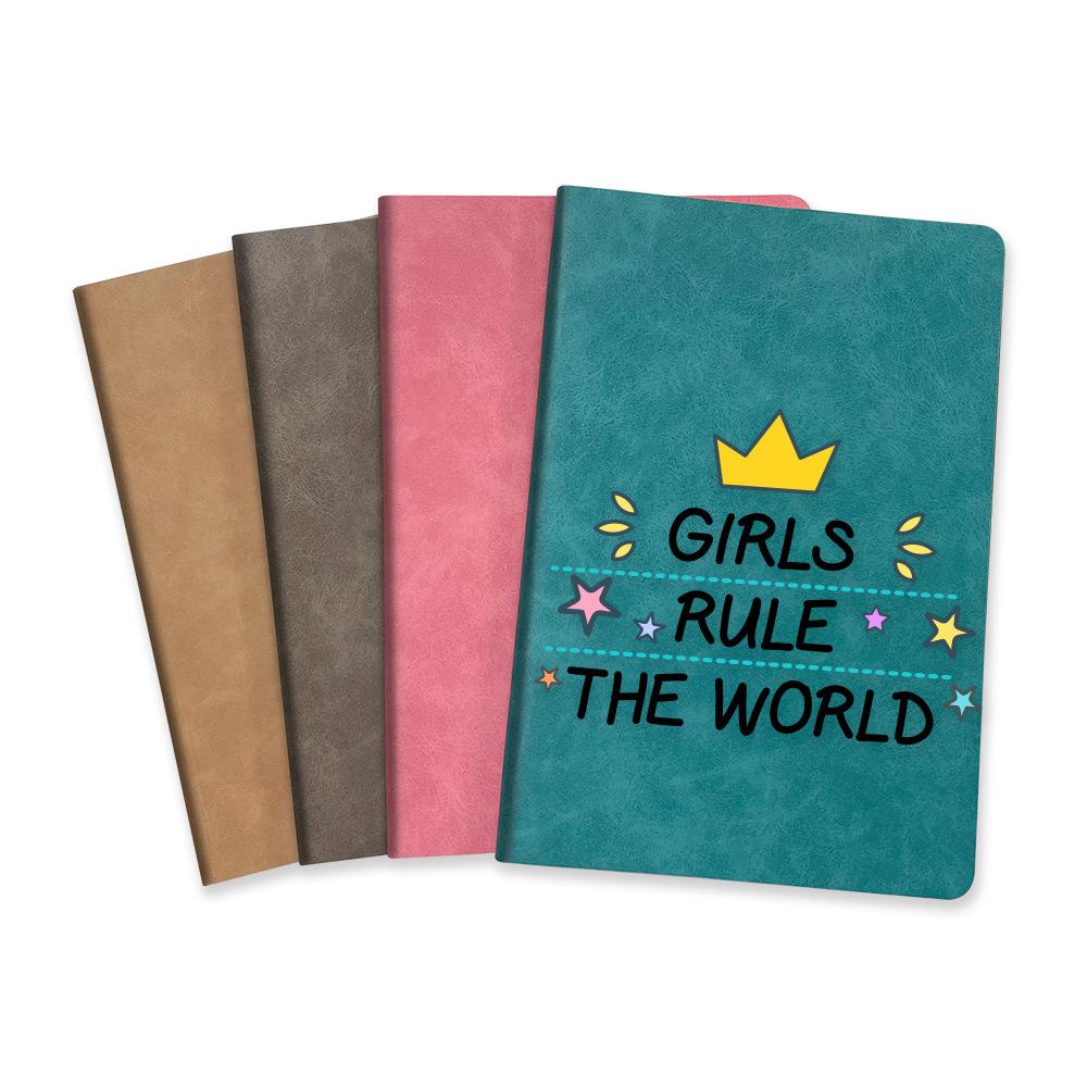 Heat Transfer Imitation Leather Sublimation Waterproof Surface A5 Notebook 100 Sheets Gift (Red,None)
