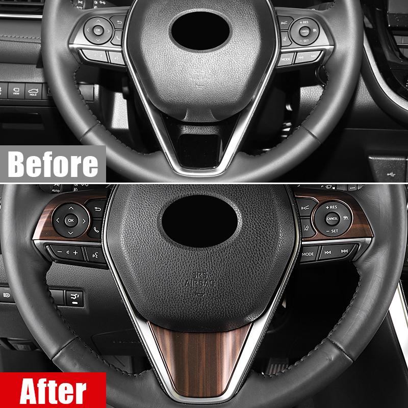 ABS Car Steering Wheel Button Panel Trim Case Cover Stickers Accessories For Toyota Camry 70 XV70 2018    2022