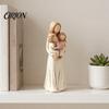 Hand Painted Tabletop Decor Mother And Daughter Hugging Ornament, Resin Hand-painted Statue, Modern Aesthetic Ornament Faceless Figurine for Mother's